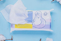 Natracare wipes with apricot, linden and chamomile oils — plant-based cleansing.