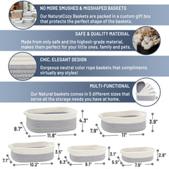 NaturalCozy 5-piece set—second-largest basket used for towels and accessories