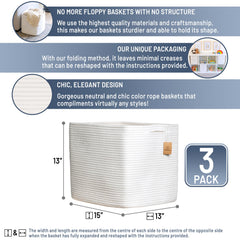 NaturalCozy cotton-rope Kallax insert sits on shelf, maximizing space