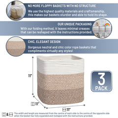 NaturalCozy cotton rope texture close-up shows durable weave.