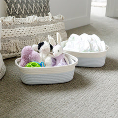 NaturalCozy largest basket shown in Montessori display for organized learning.