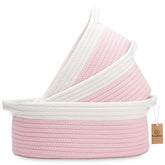 NaturalCozy large offwhite oval basket for nursery storage