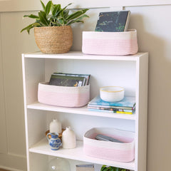 NaturalCozy cotton rope bin emphasizes safety and softness for family use.