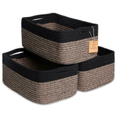 NaturalCozy rectangle basket folding structure keeps shelves neat.