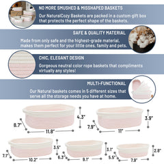 NaturalCozy large rectangle basket organizes towels and blankets in bathroom or living room.