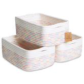 NaturalCozy rectangle basket shows a firm, structured form for neat shelves.