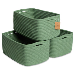 NaturalCozy rectangle storage basket close-up rope texture for durable organization