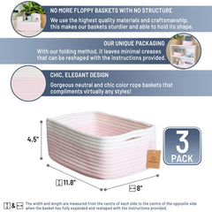 NaturalCozy rope basket shows a strong, structured shape for durable organization.