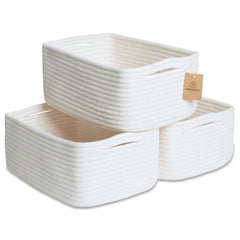 NaturalCozy rectangle storage basket in a nursery for organized toys and blankets.