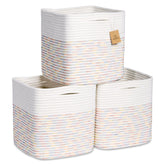 NaturalCozy Storage Cubes folded design basket for tidy shelves.