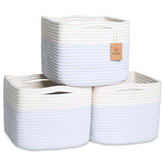NaturalCozy storage cube on shelf keeps items neatly organized with sturdy 9x9x7 dimensions.