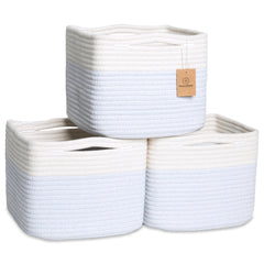 NaturalCozy storage cube on shelf keeps items neatly organized with sturdy 9x9x7 dimensions.