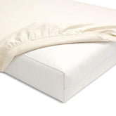 Naturepedic organic waterproof crib pad top view with soft cotton surface for baby comfort