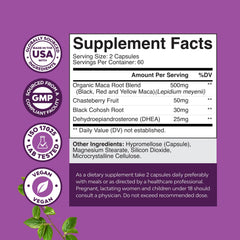 Natures Craft maca root capsules for steady energy and mood during perimenopause
