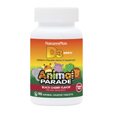NaturesPlus Animal Parade D3 bottle showing sugar-free vitamin D3 for kids and bone support