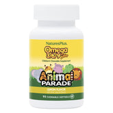 NaturesPlus Animal Parade Omega 3/6/9 Junior lemon softgels support kids' immune health.