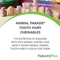 NaturesPlus Animal Parade probiotic blend close-up with M18 and L. acidophilus