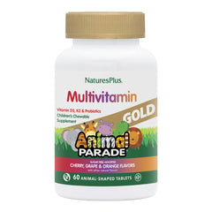 NaturesPlus Animal Parade Source of Life Gold bottle supports daily pediatric nutrition.