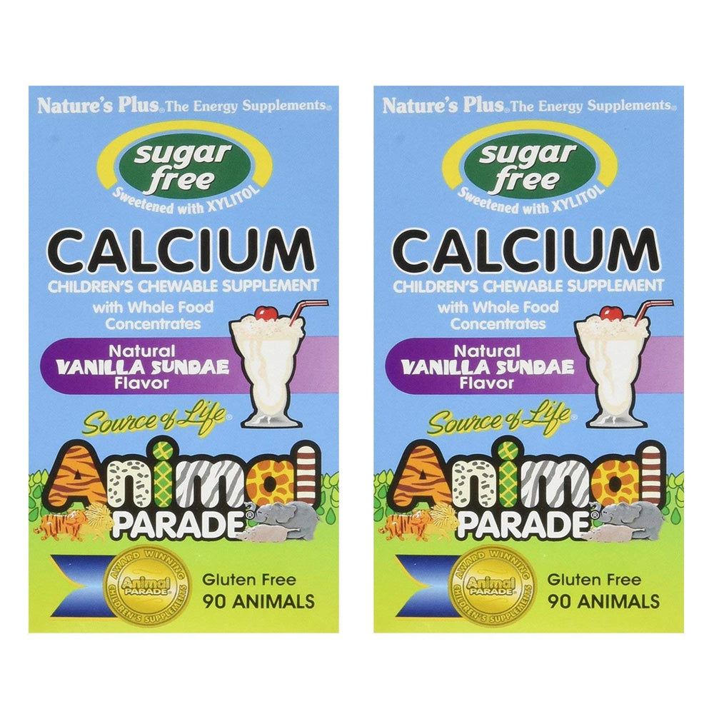 NaturesPlus Animal Parade vanilla sundae calcium chews for kids, a tasty bone-supporting snack