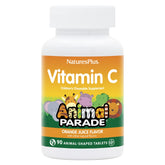 NaturesPlus Animal Parade Vitamin C bottle with orange-flavored chews for kids immune support