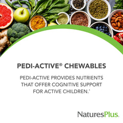 Open packaging shows vegetarian and gluten-free Pedi-Active formula for active kids.