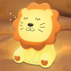 Nawchedo Lion Night Light at bedside providing gentle bedside glow for bedtime routines