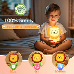 Nawchedo Lion Night Light with rechargeable battery for long cordless use