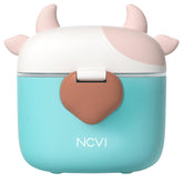 NCVI baby formula dispenser on-the-go cap closeup, secure and convenient for quick feeds.