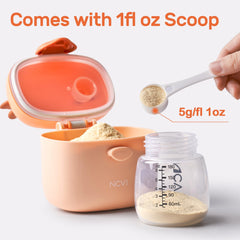 NCVI baby formula dispenser on-the-go multi-compartments for organized storage.