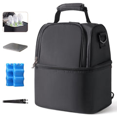 NCVI breastmilk cooler bag with ice packs keeps milk cold during travel.