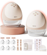 NCVI heated hands-free breast pump assembly for easy setup and pumping