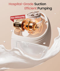 NCVI suction settings up to 300mmHg for efficient milk expression