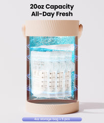 NCVI 304 stainless steel bottle with removable cooling tube for flexible use.