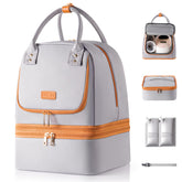 NCVI Spectra breast pump bag top compartment keeps pump organized for on-the-go pumping.