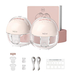 NCVI wearable breast pump on the go enables discreet hands-free pumping.