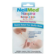 Close-up of bulb and aspirator components for gentle nasal suction.
