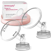 Nenesupply 21mm flanges in a two-pack for comfortable pumping and easy swap.