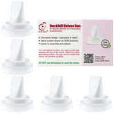 Nenesupply duckbill valves pack showing compatibility with Medela and Spectra pumps.