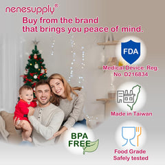 NENESUPPLY flange shows compatibility with Spectra wide-mouth bottles for easy pairing.