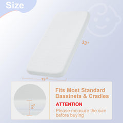 NeoBorn bassinet pad side view showing softer cooling gel layer.