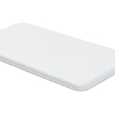 NeoBorn bassinet mattress pad foam close-up, dual-sided support for growing babies.
