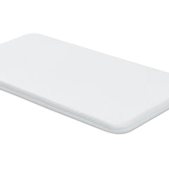 NeoBorn bassinet mattress pad foam close-up, dual-sided support for growing babies.