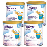 Neocate Junior strawberry powder can, dairy-free nourishment for growing kids.
