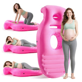 Neoflavie inflatable pregnancy pillow with belly-elevated design for comfortable prone sleeping