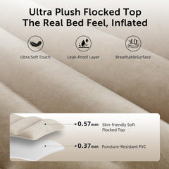 Neoflavie inflatable pregnancy pillow chest-arm-support demonstrated for relaxed upper body during reading