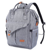 NeoTech Care diaper bag backpack with wide opening for quick, one-handed access.