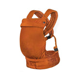 NEST BLANCHE orange front-facing baby carrier with ergonomic support for growing infants.