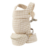 Nest Blanche ergonomic carrier, front view, hip-friendly design for comfortable newborn to toddler wear.