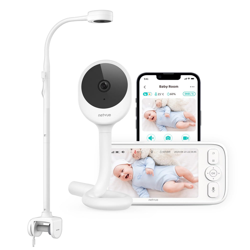 NETVUE Peekababy 5-inch display for clear remote viewing of your baby.