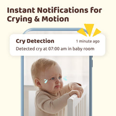 NETVUE Peekababy cry detection notifies you when baby needs attention.